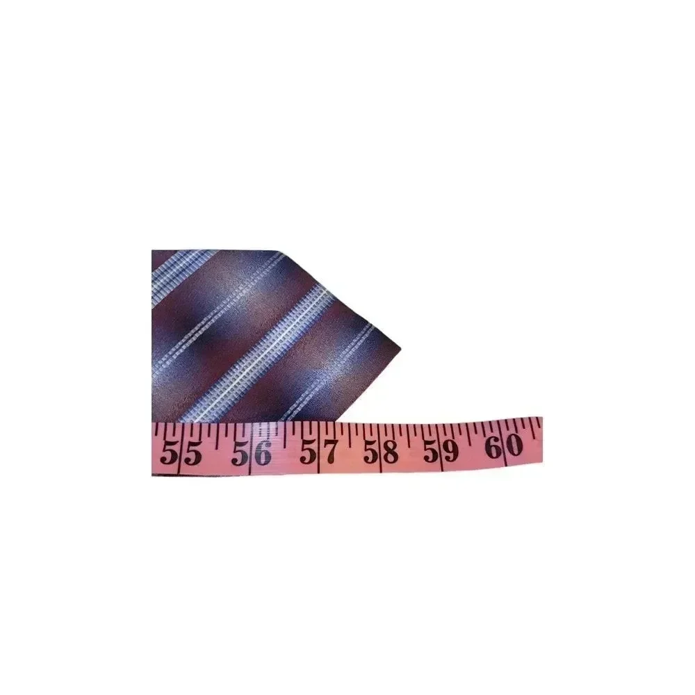 Pronto-Uomo Neck Tie Mens Blue Striped Luxury 100% Silk Handmade Business Power‎